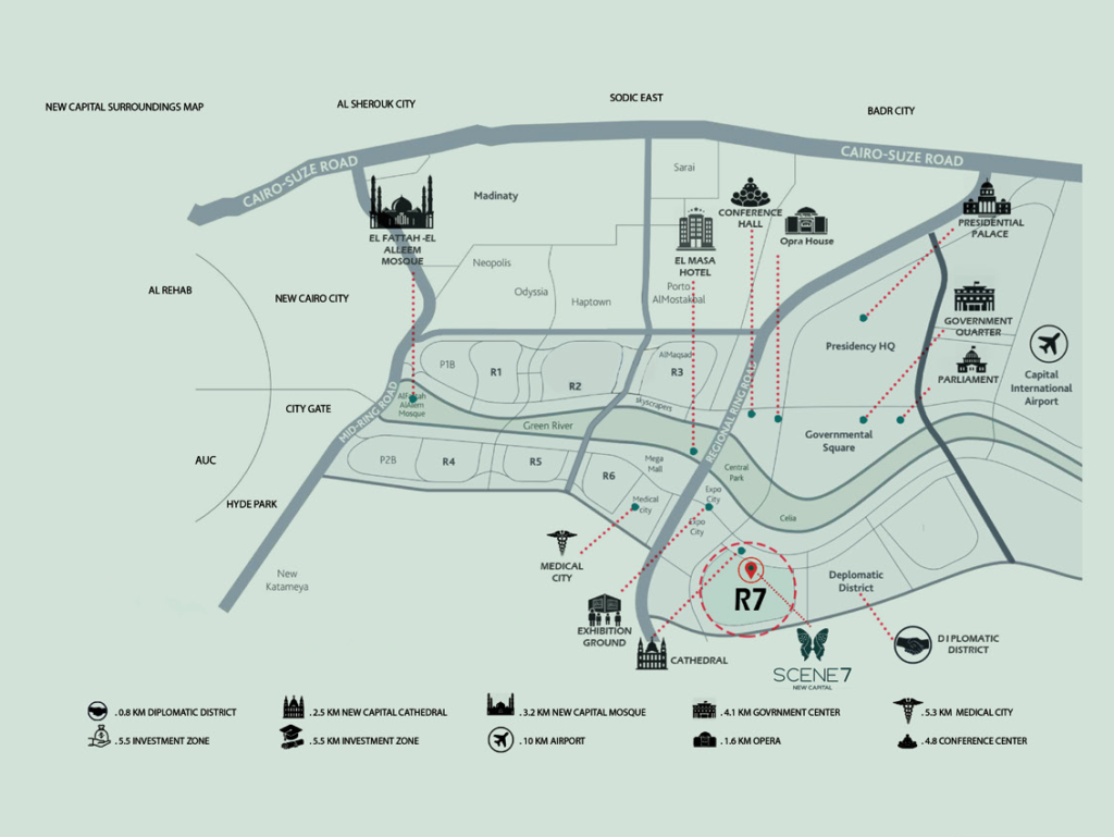كمبوند سين 7 العاصمة الادارية Scene 7 New Capital