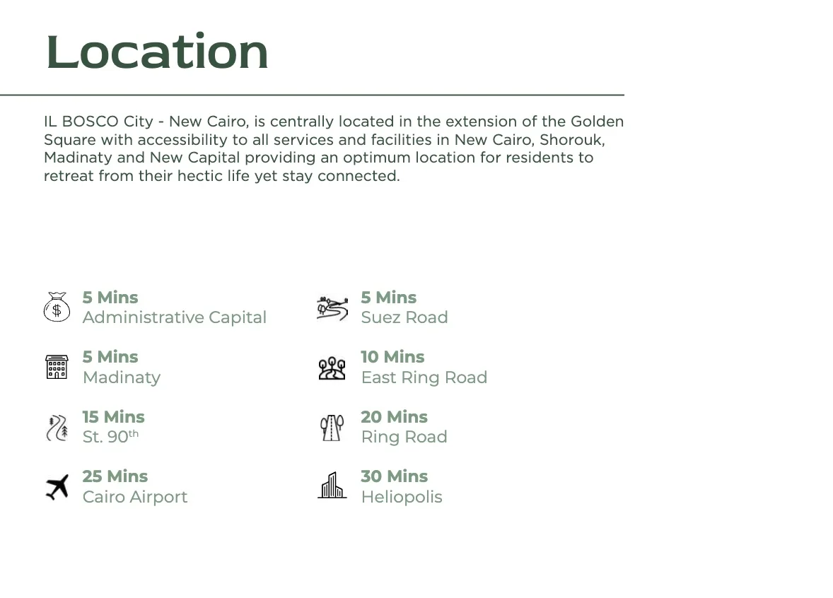 كمبوند البوسكو سيتي مدينة المستقبل