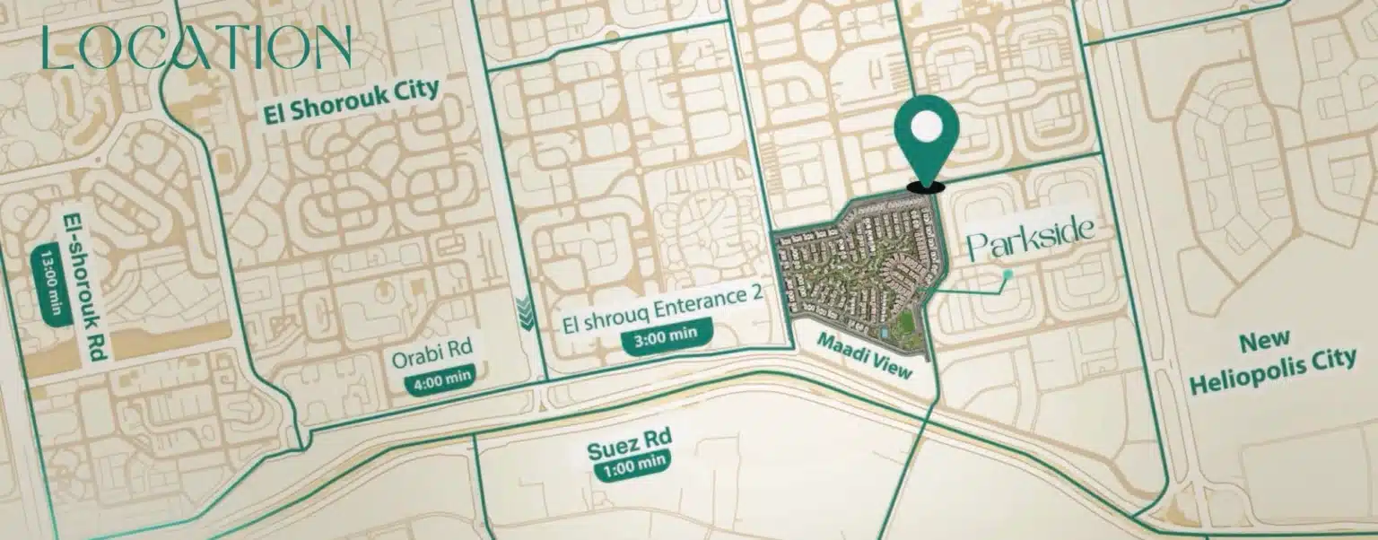 كمبوند بارك سايد الشروق ذا لاند - 2026 Park Side El Shrouk By TLD 2 كمبوند بارك سايد الشروق