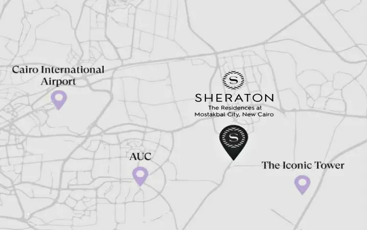 موقع كمبوند شيراتون ريزيدنس المستقبل سيتي Sheraton Residence