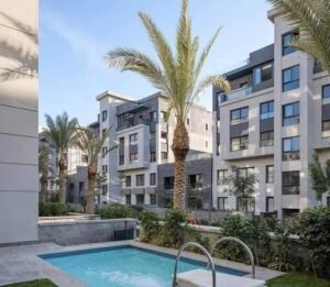 شقة 215 متر للبيع في كومبوند تريو جاردنز إم سكوير التجمع الخامس تقسيط 9 سنوات