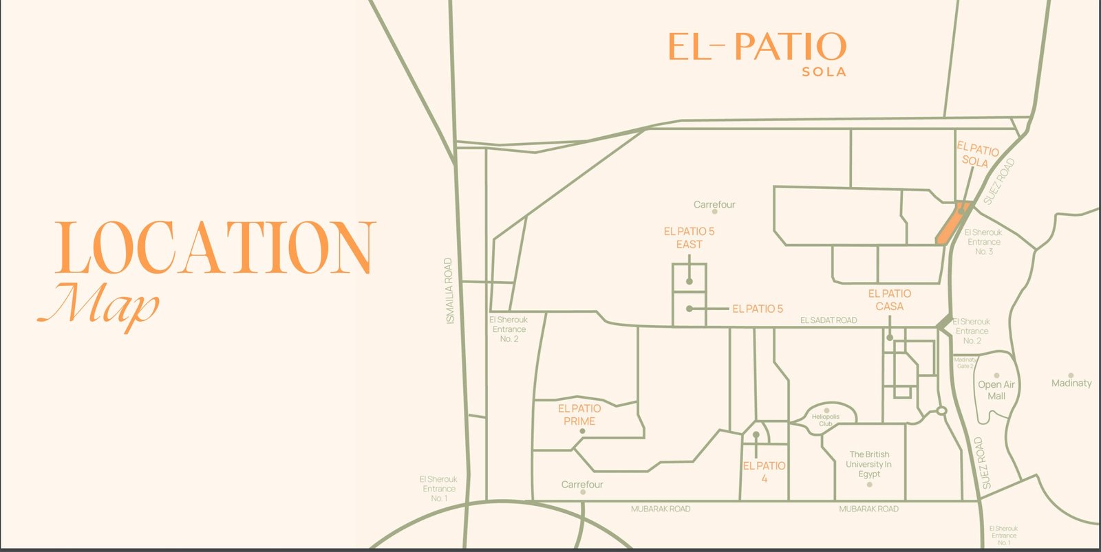 بنتهاوس للبيع في كمبوند الباتيو سولا لافيستا الشروق بدون مقدم 1 كمبوند الباتيو سولا
