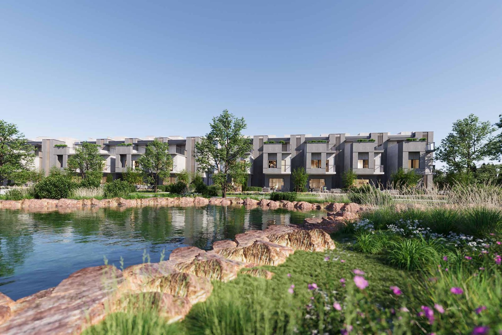 شقة بحديقة للبيع كمبوند ايفوار ايست التجمع الخامس بدون مقدم وتقسيط 10 سنوات 1 كمبوند ايفوار ايست التجمع الخامس