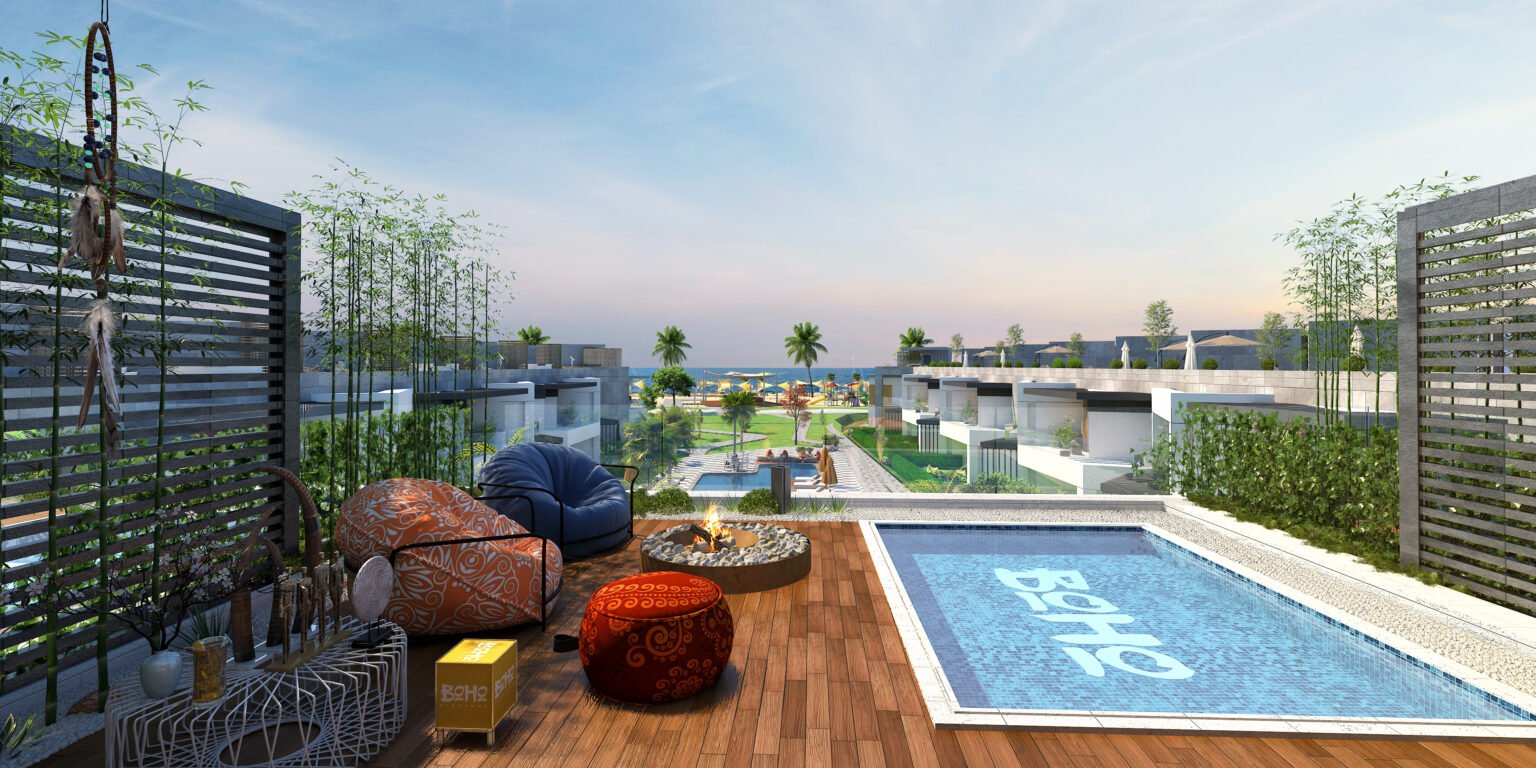 شاليه للبيع في كمبوند بوهو العين السخنة تقسيط 7 سنوات 1 كمبوند بوهو العين السخنة