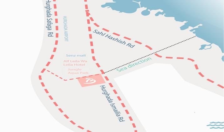 قرية ارينا بلانكا الغردقه - Arena Blanca Hurghada 2 موقع قرية ارينا بلانكا