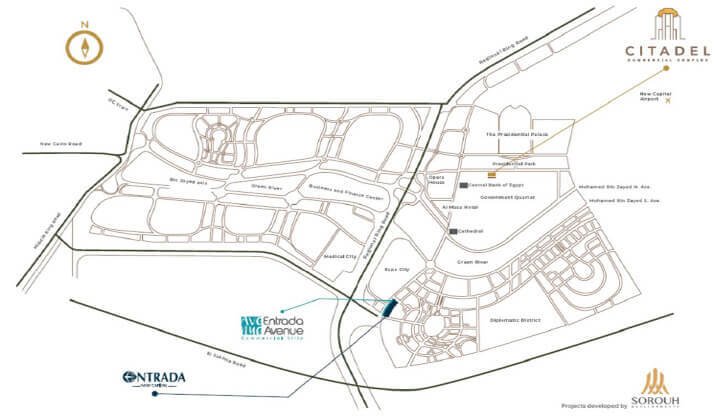 Entrada New Capital Compound by Sorouh Real Estate-2026 2 Location of Entrada New Capital Entrada New Capital Compound