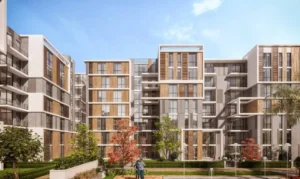 شقة للبيع 189 متر  بحديقة في كمبوند هاب تاون حسن علام مقدم 5% بمستقبل سيتى