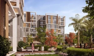 شقة للبيع 198 متر  بحديقة رائعة في كمبوند هاب تاون حسن علام مقدم 5% بمستقبل سيتى