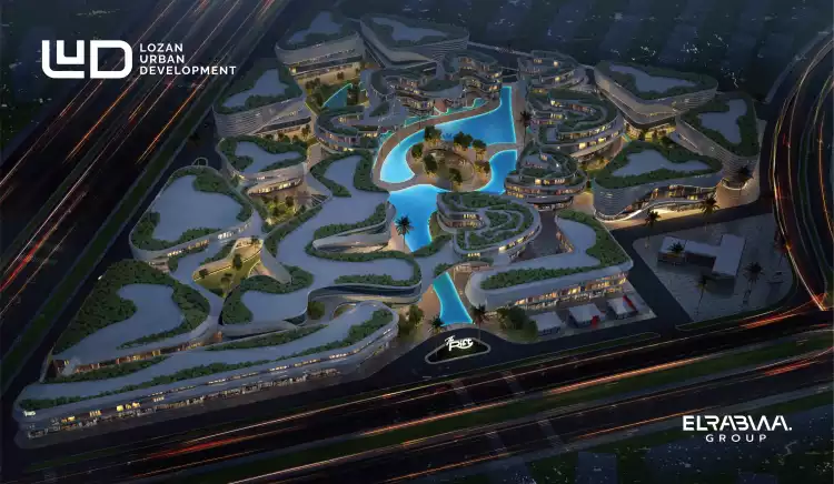 وحدات مول ذا ريفت القاهرة الجديدة بالإضاءة الليلية 1 The Rift Mall New Cairo