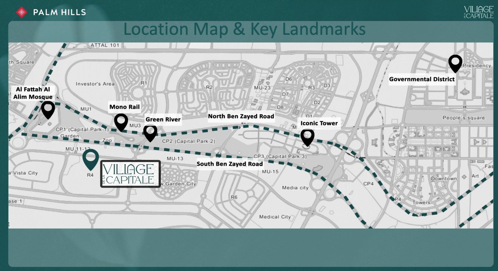 كمبوند فيليدج كابيتال العاصمة الإدارية –  Village Capital Palm Hills