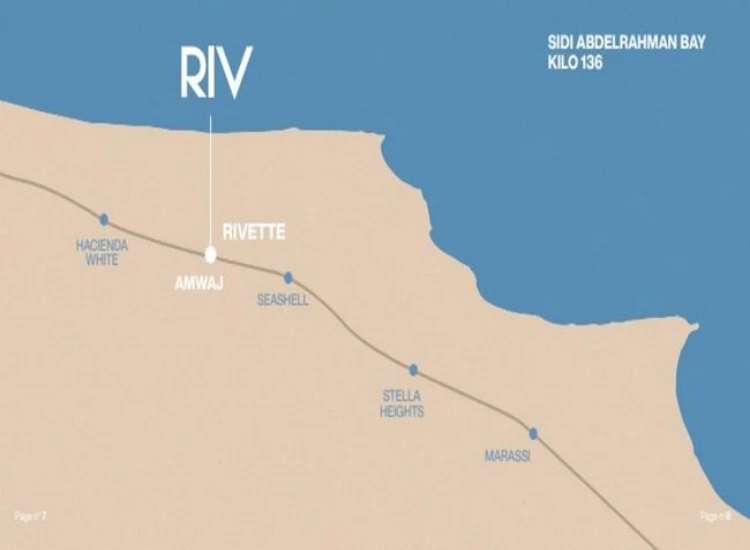 موقع قرية امواج الساحل Amwaj North Coast
