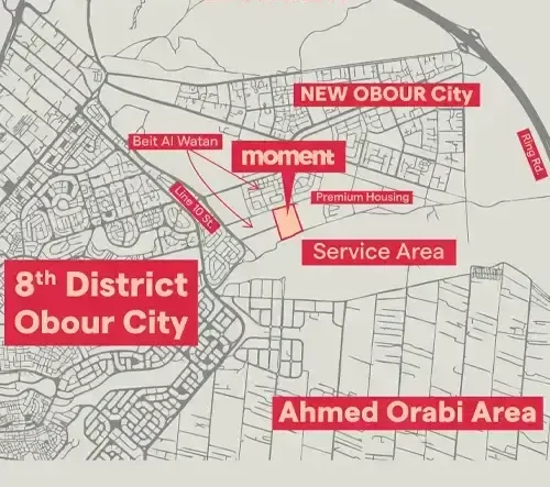 كمبوند مومنت كوميونيتي العبور | Moment Community El Obour 2 moment community obour location 1 e1782305861226 كمبوند مومنت كوميونيتي العبور