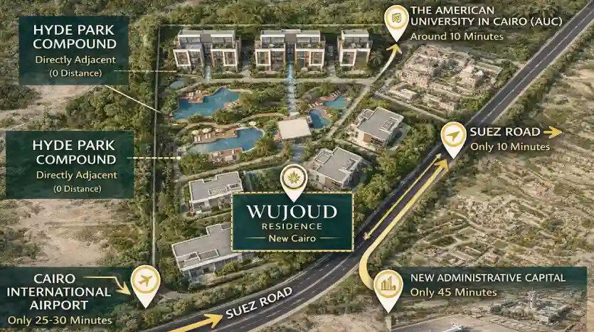 Compound Wujood Residence New Cairo 2026 2 Compound Wujood Residence New Cairo