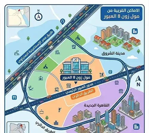 مول زون 8 العبور | Zone 8 Mall Obour 2026 2 مول زون 8 العبور