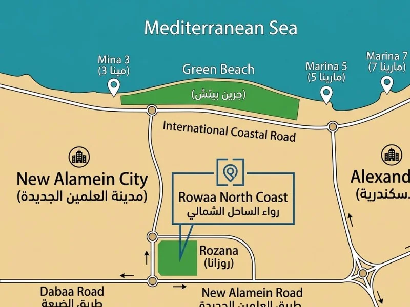 Rowaa North Coast By Alchemy Developments 2026 2 قرية رواء الساحل الشمالي 3 Rowaa North Coast